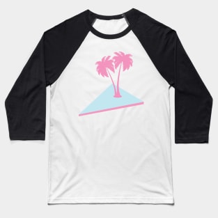 Pilnk palm trees pastel island Baseball T-Shirt